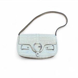 White Crocodile Skin Mini Guess Bag